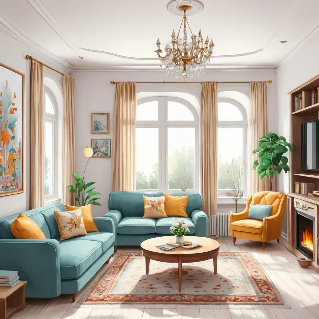 Идеальный интерьер для семейной гостиной: комфорт и стиль в каждом элементе
